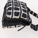 CHANEL Sports Line Reversible Shoulder Bag Nylon Black Silver CC Auth bs35056-4