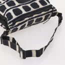 CHANEL Sports Line Reversible Shoulder Bag Nylon Black Silver CC Auth bs35056-7
