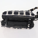 CHANEL Sports Line Reversible Shoulder Bag Nylon Black Silver CC Auth bs35056-9