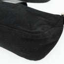FENDI Mamma Baguette Shoulder Bag Nylon Black Silver Auth bs35060-16