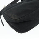 FENDI Mamma Baguette Shoulder Bag Nylon Black Silver Auth bs35060-9