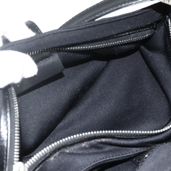 FENDI Mamma Baguette Shoulder Bag Nylon Black Silver Auth bs35060