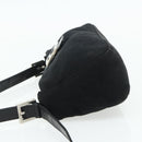 FENDI Mamma Baguette Shoulder Bag Nylon Black Silver Auth bs35060-3