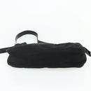 FENDI Mamma Baguette Shoulder Bag Nylon Black Silver Auth bs35060-5
