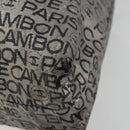 CHANEL Unlimited Tote Bag Coated Canvas Silver CC Auth bs35061-12