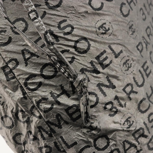 CHANEL Unlimited Tote Bag Coated Canvas Silver CC Auth bs35061