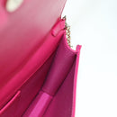 Christian Dior Lady Dior Chain Shoulder Bag Leather Pink Gold Auth bs35063SAM-14