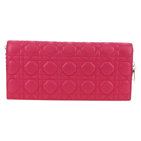 Christian Dior Lady Dior Kette Schultertasche Leder Rosa Gold Orig. bs35063SAM
