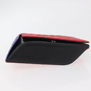 CHANEL Matelasse Clutch Bag Lamb Skin Red Silver CC Auth bs35064SAM-6