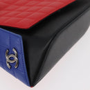 CHANEL Matelasse Clutch Bag Lamb Skin Red Silver CC Auth bs35064SAM-9