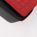 CHANEL Matelasse Clutch Bag Lamb Skin Red Silver CC Auth bs35064SAM-15