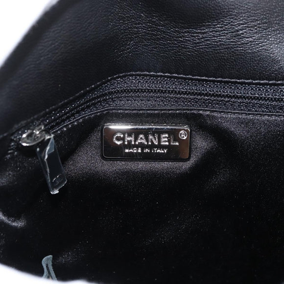 CHANEL Matelasse Clutch Bag Lamb Skin Red Silver CC Auth bs35064SAM