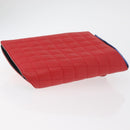 CHANEL Matelasse Clutch Bag Lamb Skin Red Silver CC Auth bs35064SAM-7