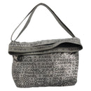 CHANEL Unlimited Shoulder Bag Coated Canvas 2way Silver CC Auth bs35065-2