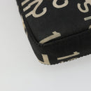 CHANEL By Sea Line Chain Shoulder Bag Canvas Black Silver CC Auth bs35066A-16
