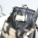 CHANEL By Sea Line Chain Shoulder Bag Canvas Black Silver CC Auth bs35066A-12