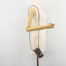 CHANEL By Sea Line Chain Shoulder Bag Canvas Black Silver CC Auth bs35066A-20