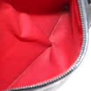 Christian Louboutin Studs Clutch Bag Leather Black Silver Auth bs35067-21