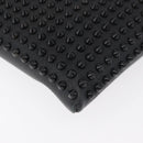 Christian Louboutin Studs Clutch Bag Leather Black Silver Auth bs35067-9