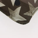 VALENTINO Camouflage Clutch Bag Nylon Khaki Silver Auth bs35068A-16