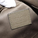 VALENTINO Camouflage Clutch Bag Nylon Khaki Silver Auth bs35068A-9
