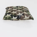 VALENTINO Camouflage Clutch Bag Nylon Khaki Silver Auth bs35068A-4