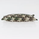 VALENTINO Camouflage Clutch Bag Nylon Khaki Silver Auth bs35068A-6