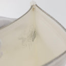 HERMES Trousse Flats Adada Pouch Cotton White Silver Auth bs35071V-15