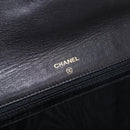 CHANEL Chain Wallet Patent leather Black Silver CC Auth bs35074-15
