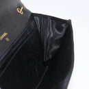 CHANEL Chain Wallet Patent leather Black Silver CC Auth bs35074-17