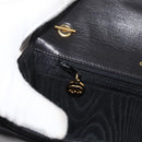 CHANEL Chain Wallet Patent leather Black Silver CC Auth bs35074-19