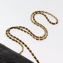 CHANEL Chain Wallet Patent leather Black Silver CC Auth bs35074-8