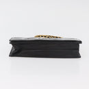 CHANEL Chain Wallet Patent leather Black Silver CC Auth bs35074-9