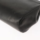 CHANEL Pouch Lamb Skin Black Gold CC Auth bs35075-16