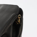 CHANEL Pouch Lamb Skin Black Gold CC Auth bs35075-8