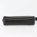 CHANEL Pouch Lamb Skin Black Gold CC Auth bs35075-6