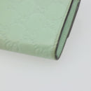 GUCCI GG Canvas Guccissima Long Wallet Leather Green Gold 548055 Auth bs35079A-15