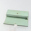 GUCCI GG Canvas Guccissima Long Wallet Leather Green Gold 548055 Auth bs35079A-18