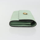GUCCI GG Canvas Guccissima Long Wallet Leather Green Gold 548055 Auth bs35079A-3