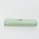 GUCCI GG Canvas Guccissima Long Wallet Leather Green Gold 548055 Auth bs35079A-5