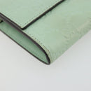 GUCCI GG Canvas Guccissima Long Wallet Leather Green Gold 548055 Auth bs35079A-14