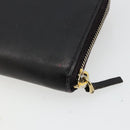 PRADA Long Wallet Safiano leather Black Gold Auth bs35081-15
