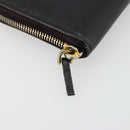 PRADA Long Wallet Safiano leather Black Gold Auth bs35081-8