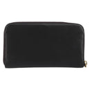PRADA Long Wallet Safiano leather Black Gold Auth bs35081-2