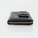 PRADA Long Wallet Safiano leather Black Gold Auth bs35081-3