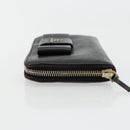 PRADA Long Wallet Safiano leather Black Gold Auth bs35081-4
