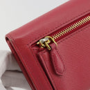 PRADA Long Wallet Safiano leather Pink Gold Auth bs35082A-12