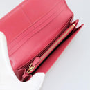PRADA Long Wallet Safiano leather Pink Gold Auth bs35082A-15