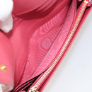 PRADA Long Wallet Safiano leather Pink Gold Auth bs35082A-16