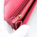 PRADA Long Wallet Safiano leather Pink Gold Auth bs35082A-18